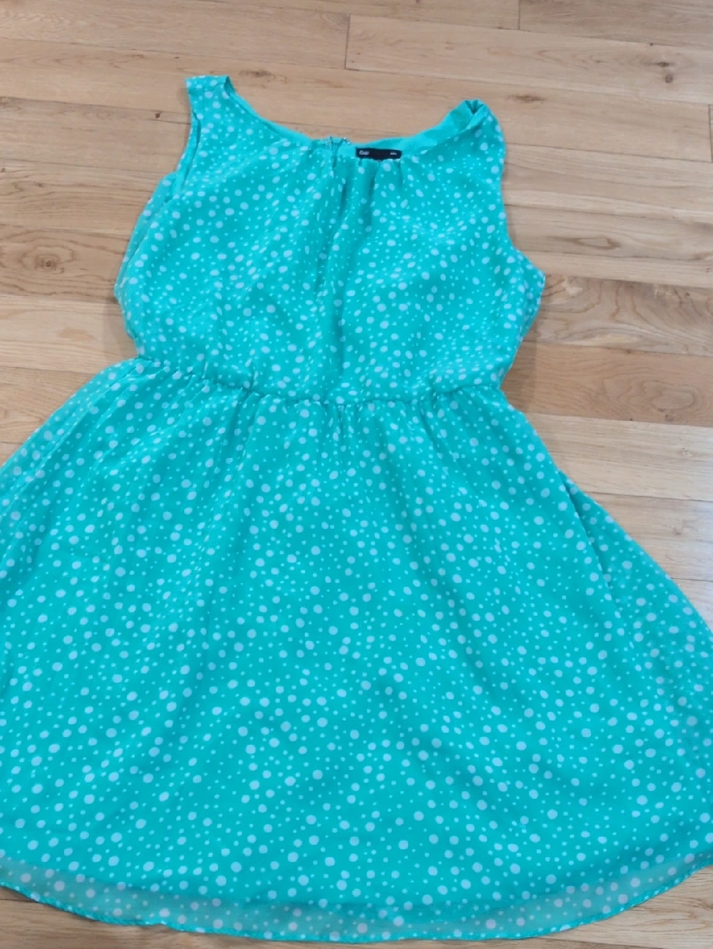 GAP Teal Polka Dot Casual Dress